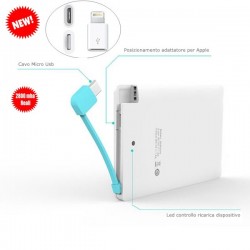 Power bank 2800mAh universale per smartphone e tablet