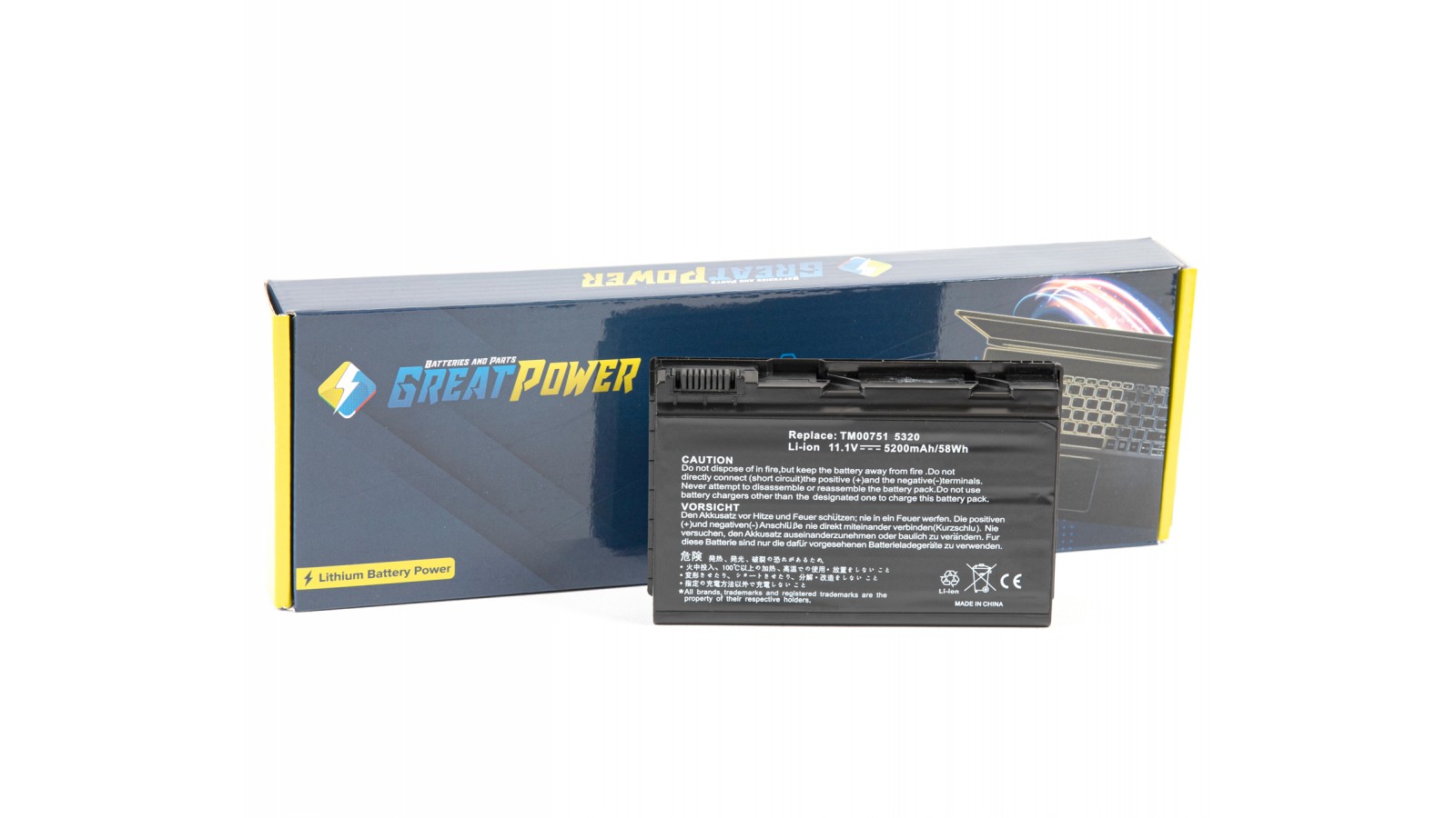 Batteria 5200mAh per ACER BT.00803.022, BT.00804.019, BT.00805.010