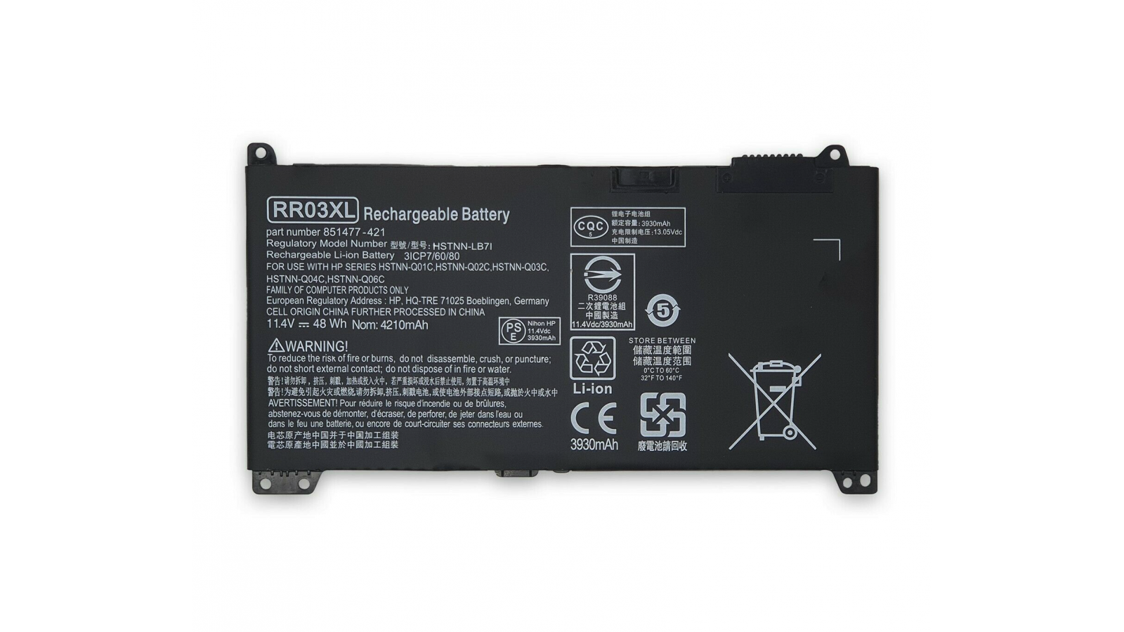 Batteria RR03XL per HP ProBook 430 G4 G5 440 G4 G5 450 G4 G5 455 G4 G5 470 G4 G5 [3930mAh]