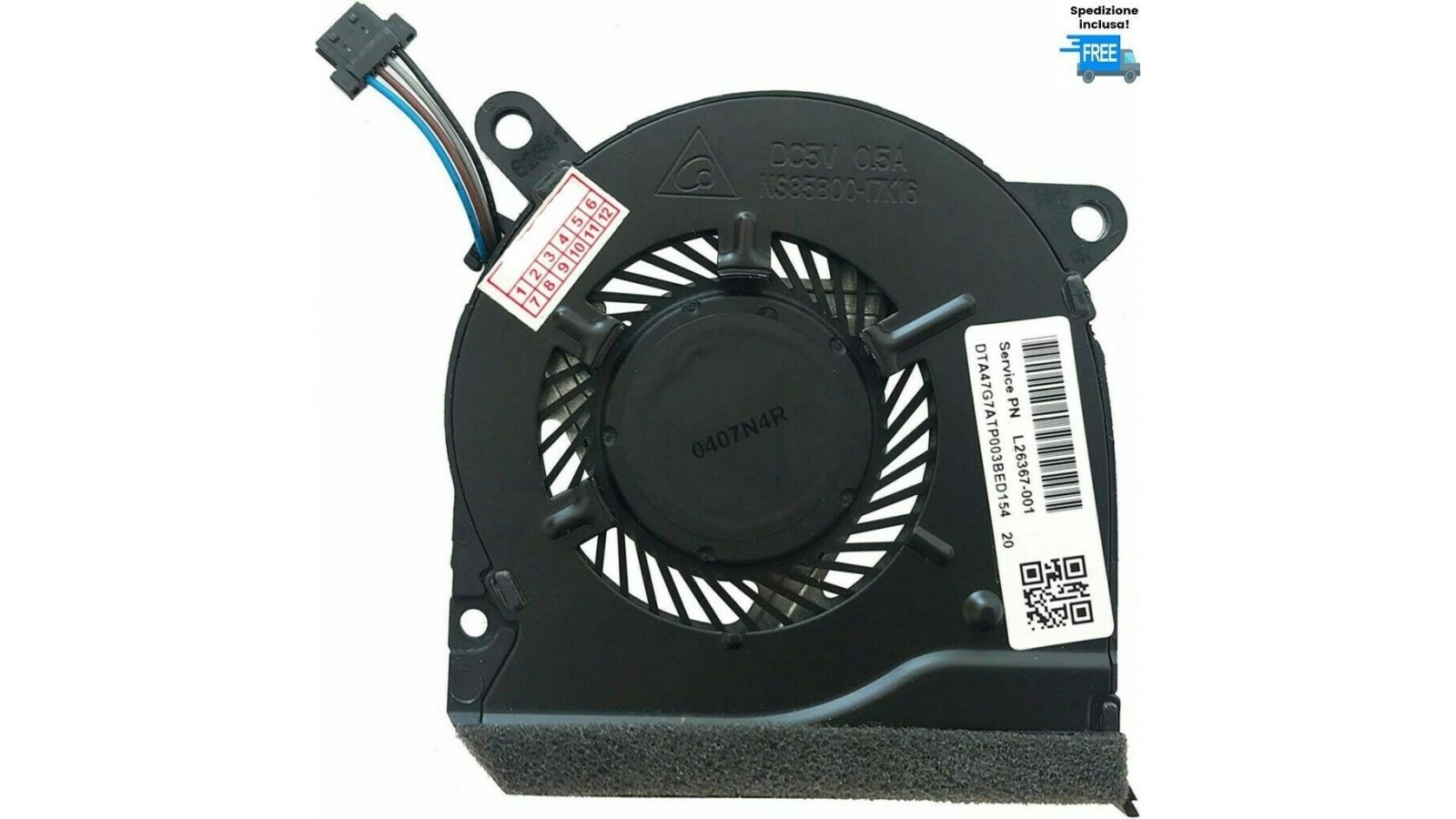 Ventola Fan per HP PAVILION 14-CE 14-CE0010CA 14-CE1058WM L26367-001 4 PIN