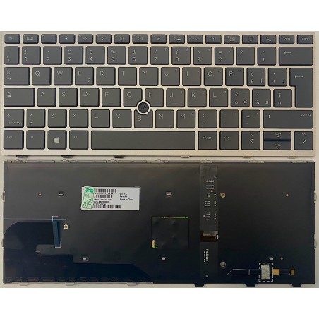 Tastiera RETROILLUMINATA Italiana per HP EliteBook 830 836 G5 830 G6 Con TrackPad