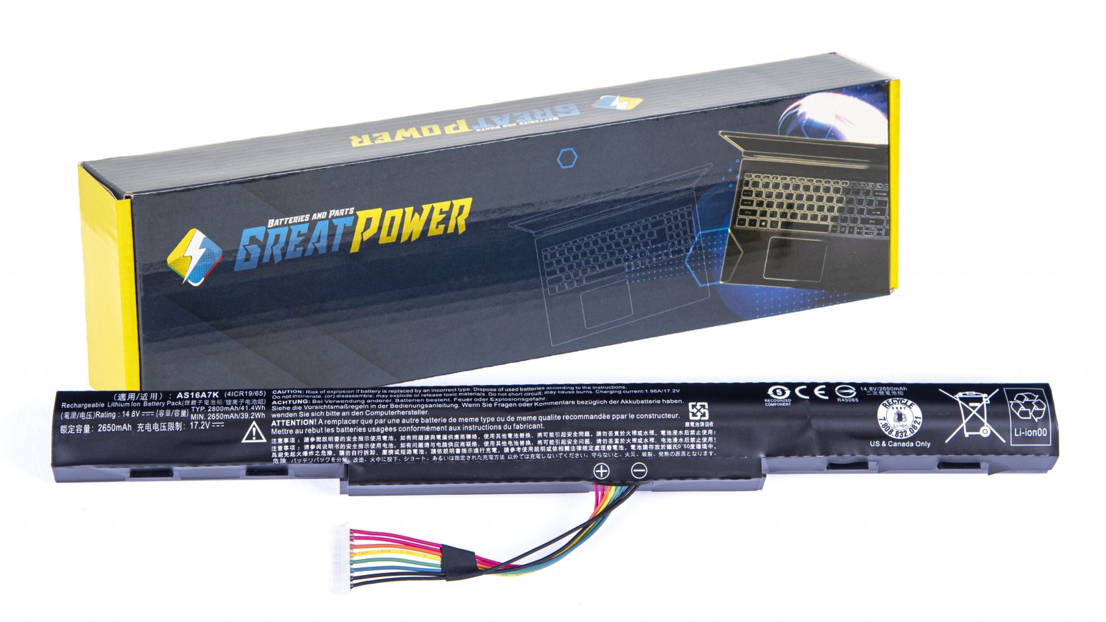 Batteria 2600mAh per Acer Aspire E5-523 E5-523G E5-553G E5-553