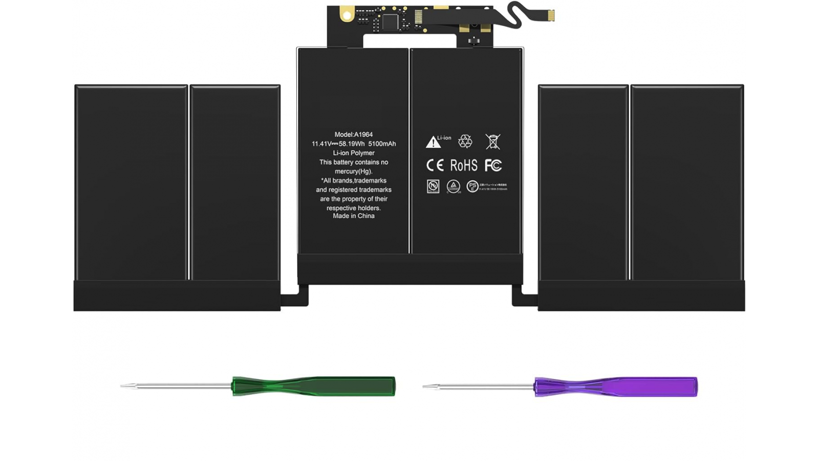 Batteria A1964 A1989 per Apple MacBook Pro 13 metà 2018 2019 A2251 2020