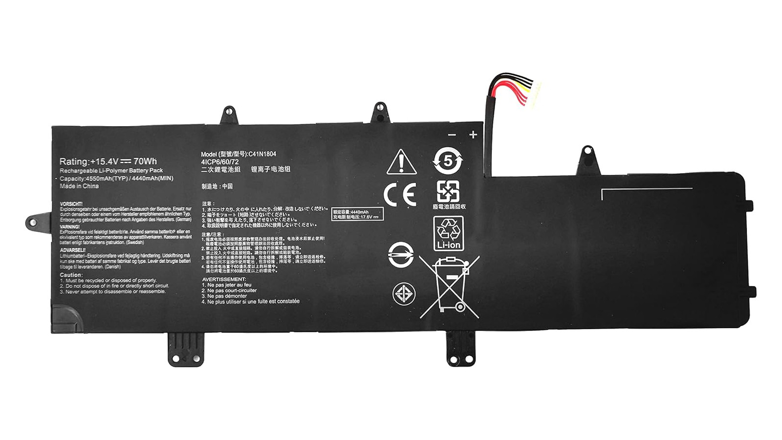 Batteria C41N1804 per Zenbook Pro 14 UX450 UX450F UX450FD, UX480 UX480F UX480FD