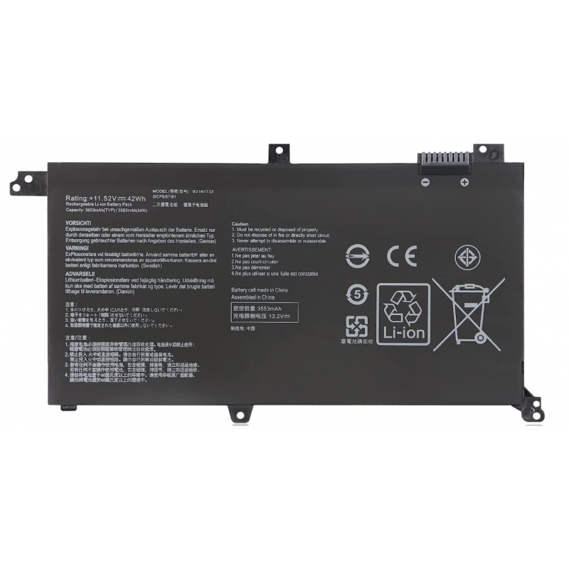 Batteria B31N1732 per ASUS VIVOBOOK X571GD NX571LH RX571GT RX571LH