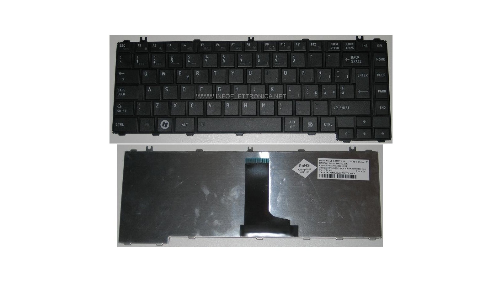 Tastiera italiana nera compatibile con Toshiba Satellite L745 L745D L730D L730 L735 L735D L740 L740D