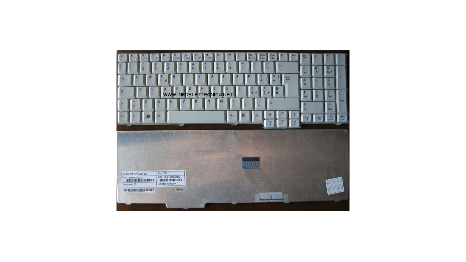 Tastiera italiana compatibile con Acer Extensa 5235 5335 5335Z 5535 5735 5735Z 5737Z 6930 6930G 8530G 8730 8730G 8730ZG Serie