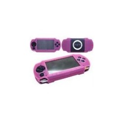 Custodia in silicone rosa per Sony Psp 2000