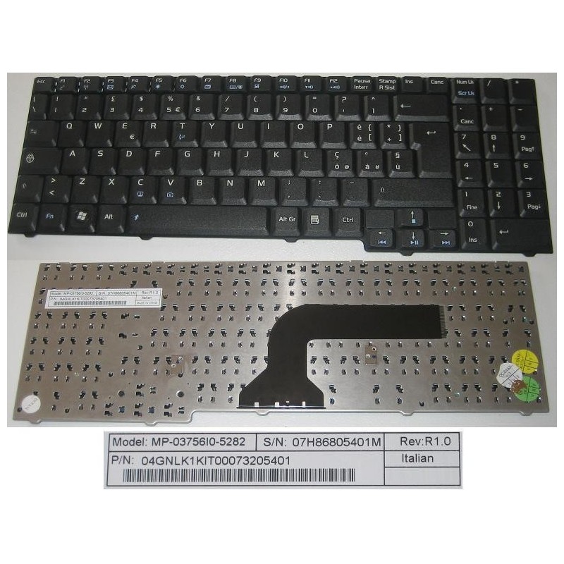 Tastiera italiana nera compatibile con PACKARD BELL EASYNOTE ALP-AJAX d C