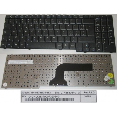 Tastiera italiana nera compatibile con PACKARD BELL EASYNOTE ALP-AJAX d C